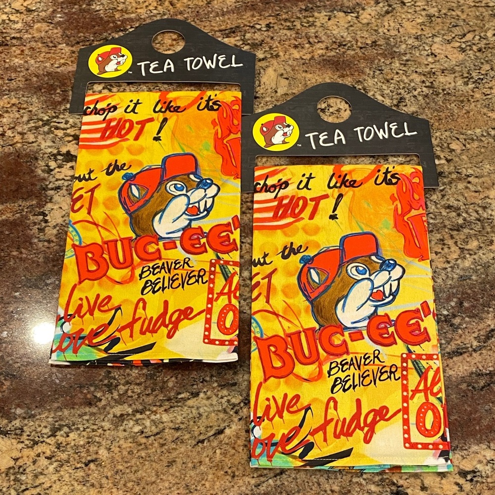 1/$16 or 2/$28, BUC-EE's TEA TOWEL, 18" × 27" and NWT
- Sealed at Bottom